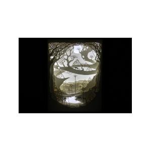 Ночной светильник Лайтбокс "Волшебный мир" (темный орех)