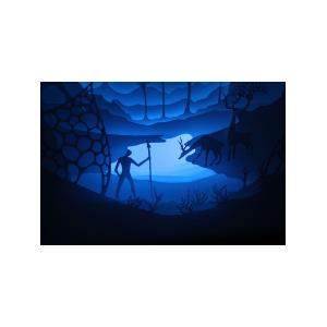 Ночной светильник Лайтбокс "Волшебный мир" (венге)