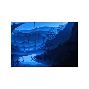 Ночной светильник Лайтбокс "Волшебный мир" (венге)