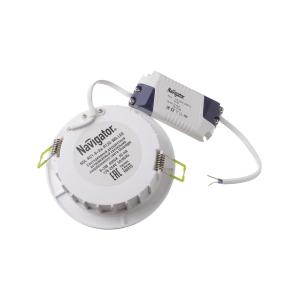 Панель светодиодная двухцветная 6/2Вт d110мм, белый, зеленый, Navigator NDL-RC1-6+2W-R120-WG-LED