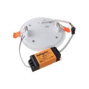 Панель светодиодная двухцветная 6/2Вт d140мм, белый теплый, холодный Navigator 