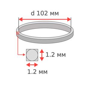 Пассик 102*1.2*1.2, L/2-полудлина 160мм