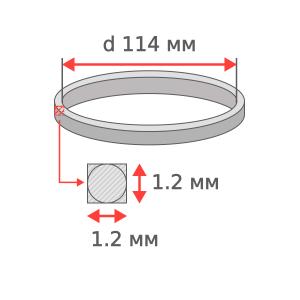 Пассик 114*1.2*1.2, L/2-полудлина 179мм