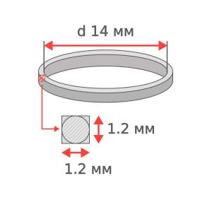 Пассик 14*1.2*1.2, L/2-полудлина 22мм