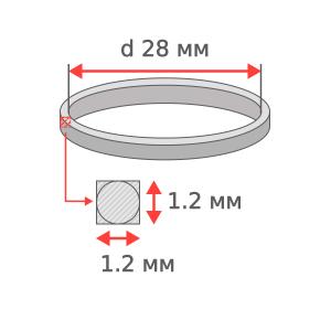 Пассик 28*1.2*1.2, L/2-полудлина 44мм