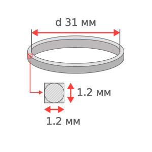 Пассик 31*1.2*1.2, L/2-полудлина 49мм