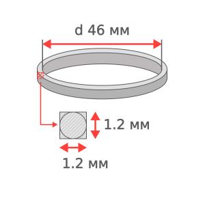 Пассик 46*1.2*1.2, L/2-полудлина 72мм