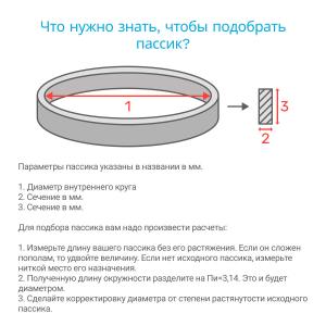Пассик 142*2.0*2.0, L/2-полудлина 223мм