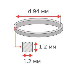 Пассик 94*1,2*1,2 ремень привода для прялки БЭП 001, L/2-полудлина 148мм