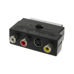 Переходник 3RCA(G)-SCART-SVHS(G) с переключателем