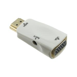 Переходник HDMI - VGA(G) J3.5-J3.5 конвертер, белый