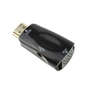 Переходник HDMI - VGA(G) J3.5-J3.5 конвертер, черный