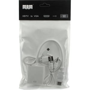 Переходник HDMI - VGA(G) J3.5-J3.5 конвертер гибкий шнур, с внешним питанием