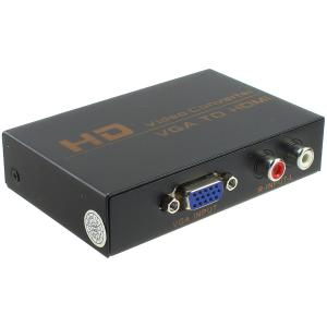 Переходник HDMI(G) - VGA(G) - RCA(G) HWH-2058 конвертер, черный
