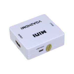 Переходник HDMI(G) - VGA(G) конвертер, белый