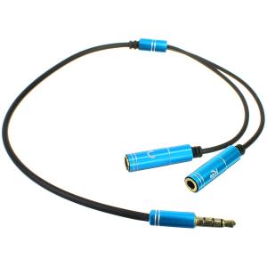 Переходник J3.5-2J3.5(G) гибкий 4PIN штекер металл