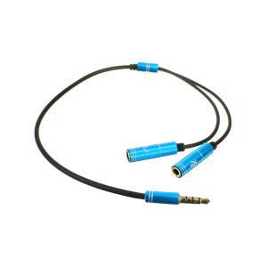 Переходник J3.5-2J3.5(G) гибкий 4PIN штекер металл