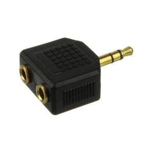 Переходник J3.5-2J3.5(G) gold разветвитель для наушников