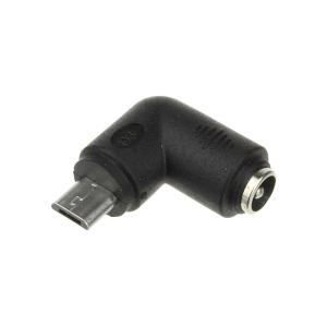 Переходник microUSB B-гнездо питания 5,5*2,1 угловой