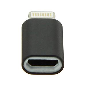 Переходник microUSB B(G)-Lightning 5 металл
