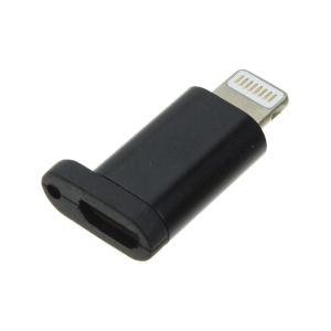 Переходник microUSB B(G)-Lightning 5 металл