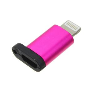 Переходник microUSB B(G)-Lightning 5 металл