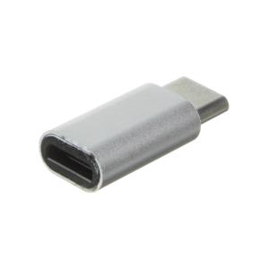 Переходник microUSB(G)-USB 3.1 Type C, серебристый