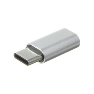 Переходник microUSB(G)-USB 3.1 Type C, серебристый