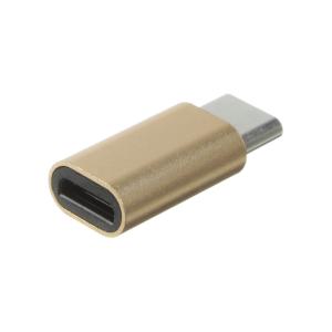 Переходник microUSB(G)-USB 3.1 Type C, золотистый