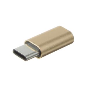 Переходник microUSB(G)-USB 3.1 Type C, золотистый