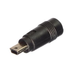 Переходник miniUSB 5PIN -гнездо питания 5,5*2,1 прямой