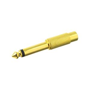 Переходник RCA(G)-J6.3 Mono gold, металл