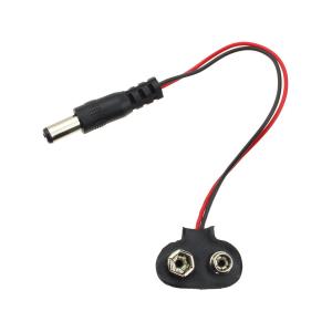  Переходник с 9 В батареи Крона на Штекер питания 5.5*2.1, длина провода 10 см