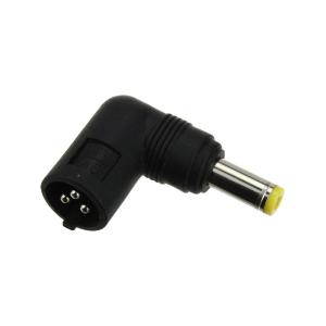 Переходник штекер питания 5.5*1.7 - на гнездо 3 pin, угловой