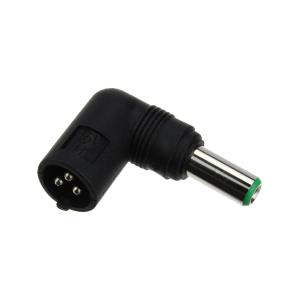 Переходник штекер питания 6.3*3.0 - на гнездо 3 pin, угловой