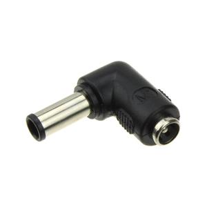 Переходник штекер питания 6,0*4,5 - на гнездо питания 5,5*2,1 штырек внутри, угловой