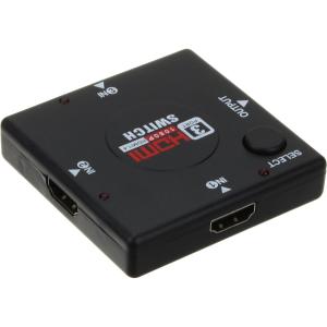 Переходник сумматор HDMI(G)-3HDMI(G) с кнопкой