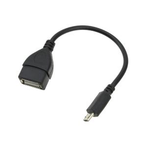 Переходник USB(G)-Micro-USB B Android, гибкий OTG, черный