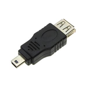 Переходник USB(G)-miniUSB 5PIN, черный Perfeo