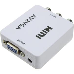 Переходник VGA(G) - 3RCA(G)-(input) конвертер, белый