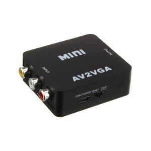 Переходник VGA(G) - 3RCA(G)-(input) конвертер, черный