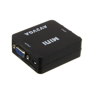 Переходник VGA(G) - 3RCA(G)-(input) конвертер, черный