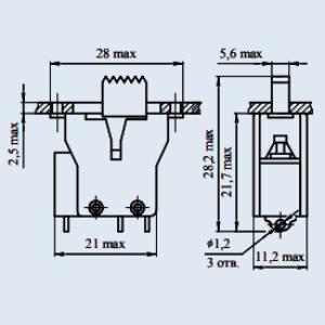 Переключатель движковый ПДМ1-1М
