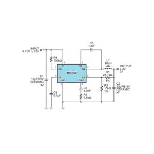 Преобразователь напряжения понижающий DC-DC MP2307DN (регулируемый 0.8-20В) 3А