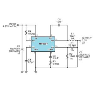 Преобразователь напряжения понижающий DC-DC MP2307DN (регулируемый 0.8-20В) 3А