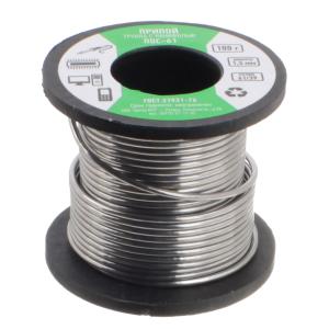 Припой 1.5мм ПОС-61 с канифолью 100гр катушка