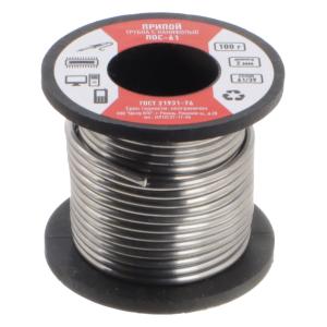 Припой 2мм ПОС-61 с канифолью 100гр катушка