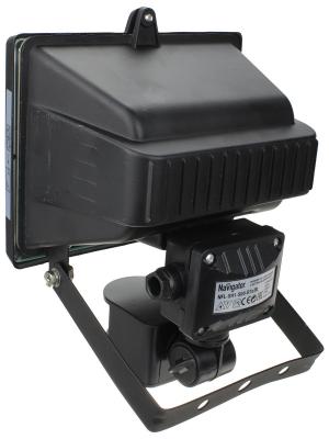 Прожектор 1лампа галоген 500W датчик движения 220V Navigator NFL-SH1-500-R7S/BL