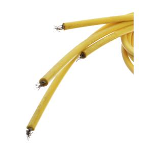 Провод высоковольтный 0,5мм2 4 шт по 0,5м, желтый 10кВт