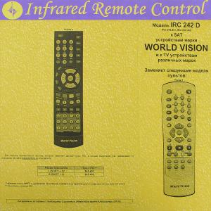 Пульт к IRC242D World Vision SAT